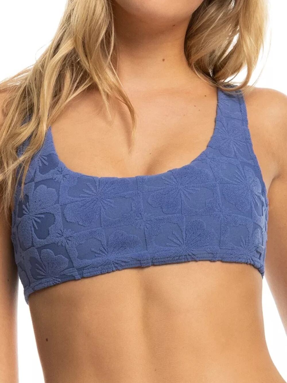 Roxy Juniors Sun Click Jacquard Bralette Bikini Top Size XL